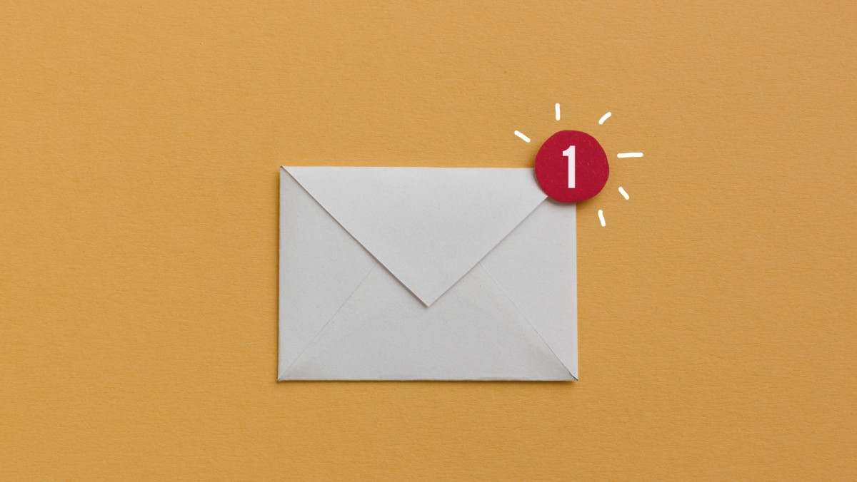 notificação de e-mail envelope carta