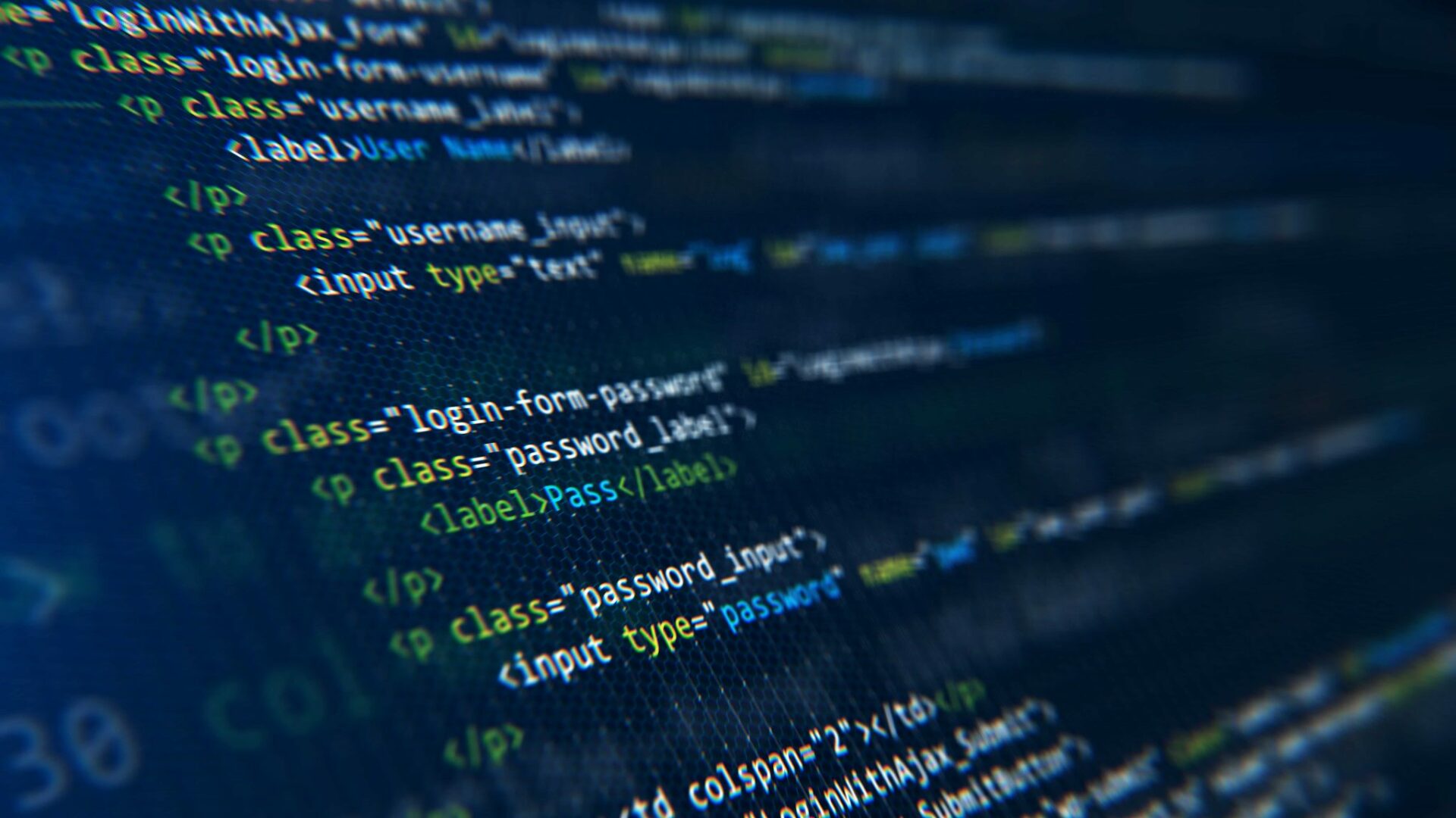 Código HTML programação